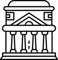 pantheon lijn icoon vector