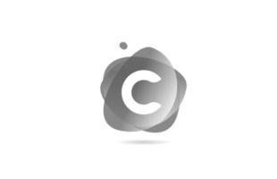 zwart wit c alfabet letter logo voor zaken en bedrijf met verloop ontwerp. pastelkleur voor huisstijl vector