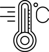 temperatuur lijn icoon vector