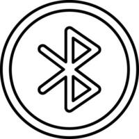 bluetooth lijn icoon vector