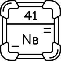 niobium lijn icoon vector