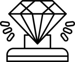 diamant lijn icoon vector