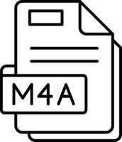 m4a lijn icoon vector