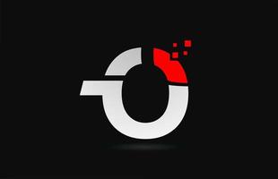 o letter logo icoon voor bedrijf en bedrijf met stippen ontwerp vector