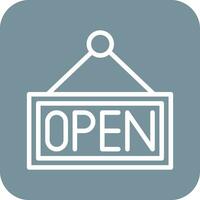 Open winkel vector icoon