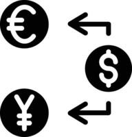 valuta wisselen vector pictogram