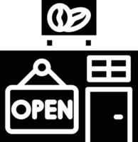 cafe Open teken vector icoon