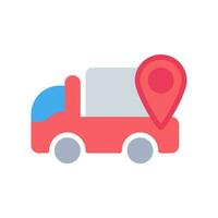 vrachtwagen, Verzending icoon of logo illustratie stijl. pictogrammen e-commerce. vector