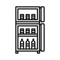 minibar icoon vector of logo illustratie schets zwart kleur stijl