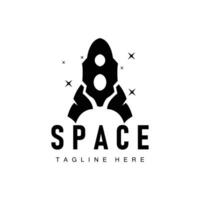 raket logo gemakkelijk ontwerp silhouet merk ruimte voertuig minimalistische illustratie sjabloon vector