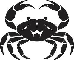 kust- veroveraar iconisch krab ontwerp marinier monarch vector krab embleem