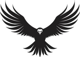 majestueus jager silhouet vector adelaar edele roofvogel embleem zwart vector ontwerp