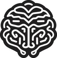 cerebrovector kern synthese hersenen icoon neurosculptuur hub nexus vector logo