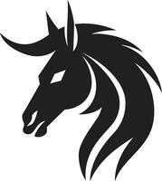 mysticus fusie bouwen vector eenhoorn emblemen eenhoorn symfonie bewerkte iconisch paard logo