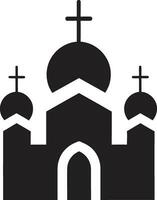 bouwkundig majesteit kerk icoon ontwerp goddelijk ontwerp kerk logo illustratie vector