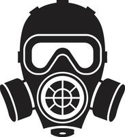 noir schildwacht zwart gas- masker icoon symbool donker gasmasker gas- masker vector icoon