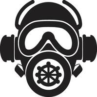 vallen van de avond schildwacht zwart gas- masker embleem ontwerp stealth verdediger vector gas- masker icoon