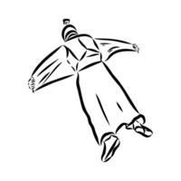 wingsuit vector schetsen