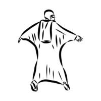wingsuit vector schetsen