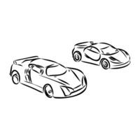 auto model- sport- vector schetsen
