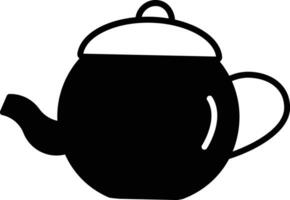 koffie waterkoker solide glyph vector illustratie
