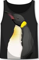 voorkant van tanktop met pinguïnsjabloon vector