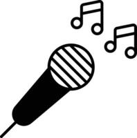 mic solide glyph vector illustratie