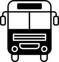 bus solide glyph vector illustratie