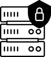 server slot solide glyph vector illustratie