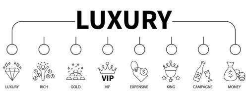 luxe banier web icoon vector illustratie concept