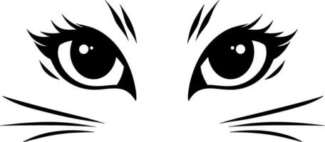 kat ogen en bakkebaarden vector