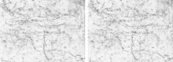 halftone punt patroon achtergrond vector, een reeks van vier verschillend abstract dots patronen, een zwart en wit tekening helling dots effect, grunge effect met ronde cirkel dol op structuur vector