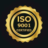 vector bedrijf bedrijf kwaliteit Internationale standaardiseren organisatie iso 9001 bronzen medaille met rood lint vector