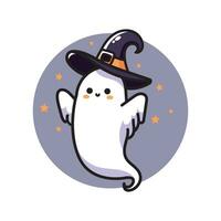 schattig halloween heks geest vector ontwerp illustratie