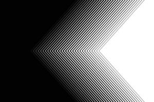 dun Rechtdoor lijn glad overgang van zwart naar wit dun pijl vormig achtergrond. vector