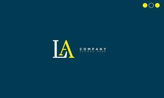 la alfabet letters initialen monogram logo al, l en a vector