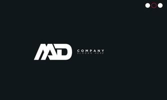 md alfabet letters initialen monogram logo dm, m en d vector