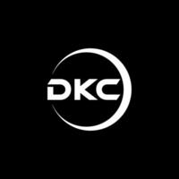 dkc brief logo ontwerp, inspiratie voor een uniek identiteit. modern elegantie en creatief ontwerp. watermerk uw succes met de opvallend deze logo. vector