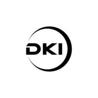 dki brief logo ontwerp, inspiratie voor een uniek identiteit. modern elegantie en creatief ontwerp. watermerk uw succes met de opvallend deze logo. vector