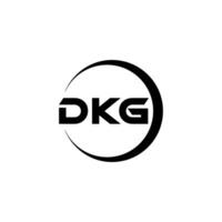 dkg brief logo ontwerp, inspiratie voor een uniek identiteit. modern elegantie en creatief ontwerp. watermerk uw succes met de opvallend deze logo. vector
