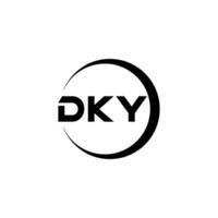 dky brief logo ontwerp, inspiratie voor een uniek identiteit. modern elegantie en creatief ontwerp. watermerk uw succes met de opvallend deze logo. vector