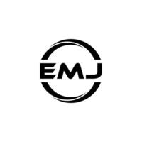 emj brief logo ontwerp, inspiratie voor een uniek identiteit. modern elegantie en creatief ontwerp. watermerk uw succes met de opvallend deze logo. vector