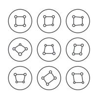 perspectief pictogrammen op wit vector