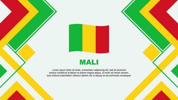 Mali vlag abstract achtergrond ontwerp sjabloon. Mali onafhankelijkheid dag banier behang vector illustratie. Mali banier