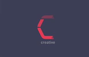 c rode kleur alfabet letter logo ontwerp pictogram voor bedrijf en bedrijf vector