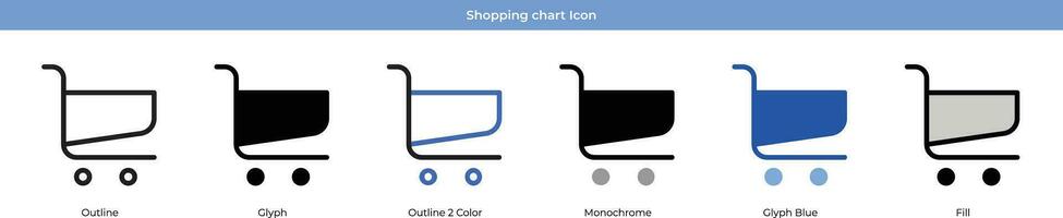 boodschappen doen tabel icoon reeks vector