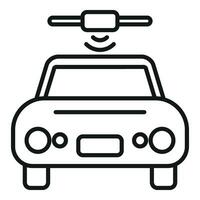 auto weg sensor icoon schets vector. veiligheid controle vector
