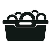 nemen weg voedsel plastic doos icoon gemakkelijk vector. koken lunch vector