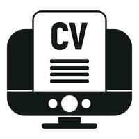 online CV baan icoon gemakkelijk vector. boos zoeken vector