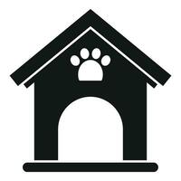 zorg hond kennel icoon gemakkelijk vector. dak huis vector